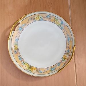 Hand painted Serving Plate w/gold rim